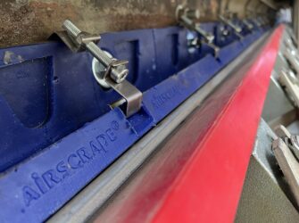 AirScrape is a contact-fee conveyor skirting and sealing system