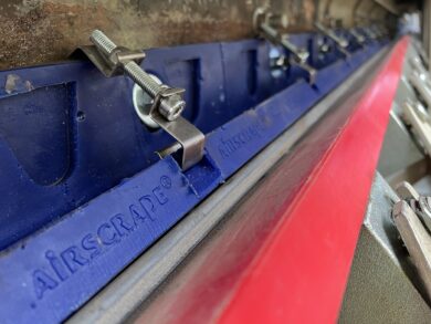 AirScrape is a contact-fee conveyor skirting and sealing system